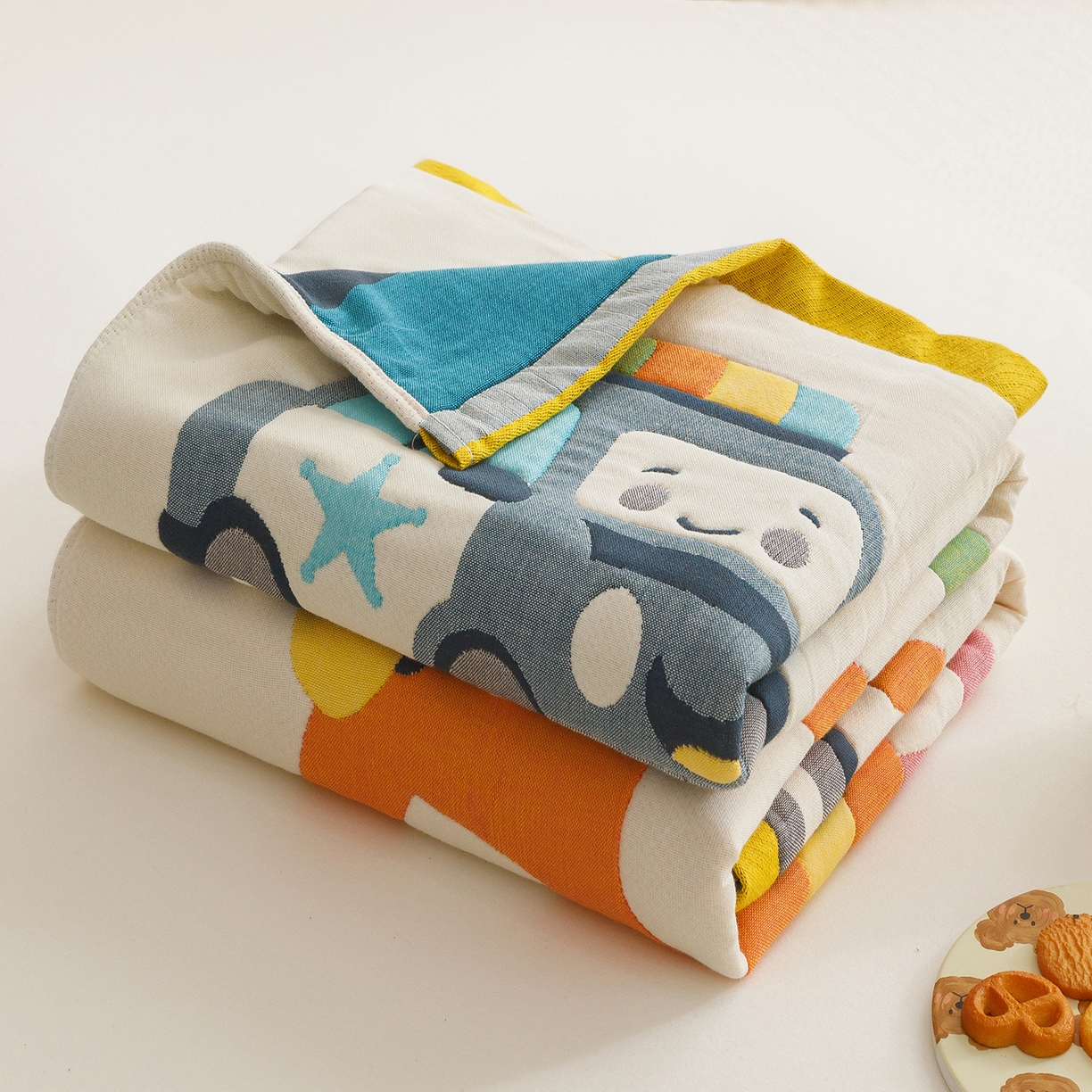 91家纺网 家纺一手货源 找家纺 悦然毛巾被 2025新款300克印花牛奶绒盖毯休闲毯素色毛毯毯子 百福毯玉