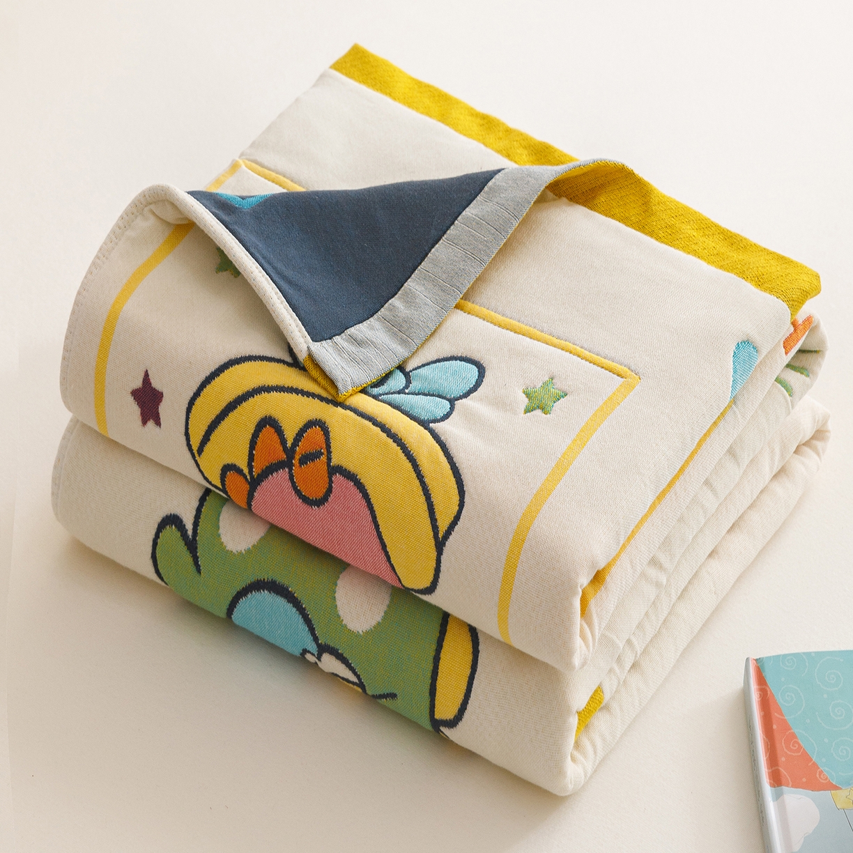 91家纺网 家纺一手货源 找家纺 （总）悦然毛巾被 2026新款卡通全棉纱布儿童盖被泡泡被毛巾被休闲毯夏被夏凉被空调被