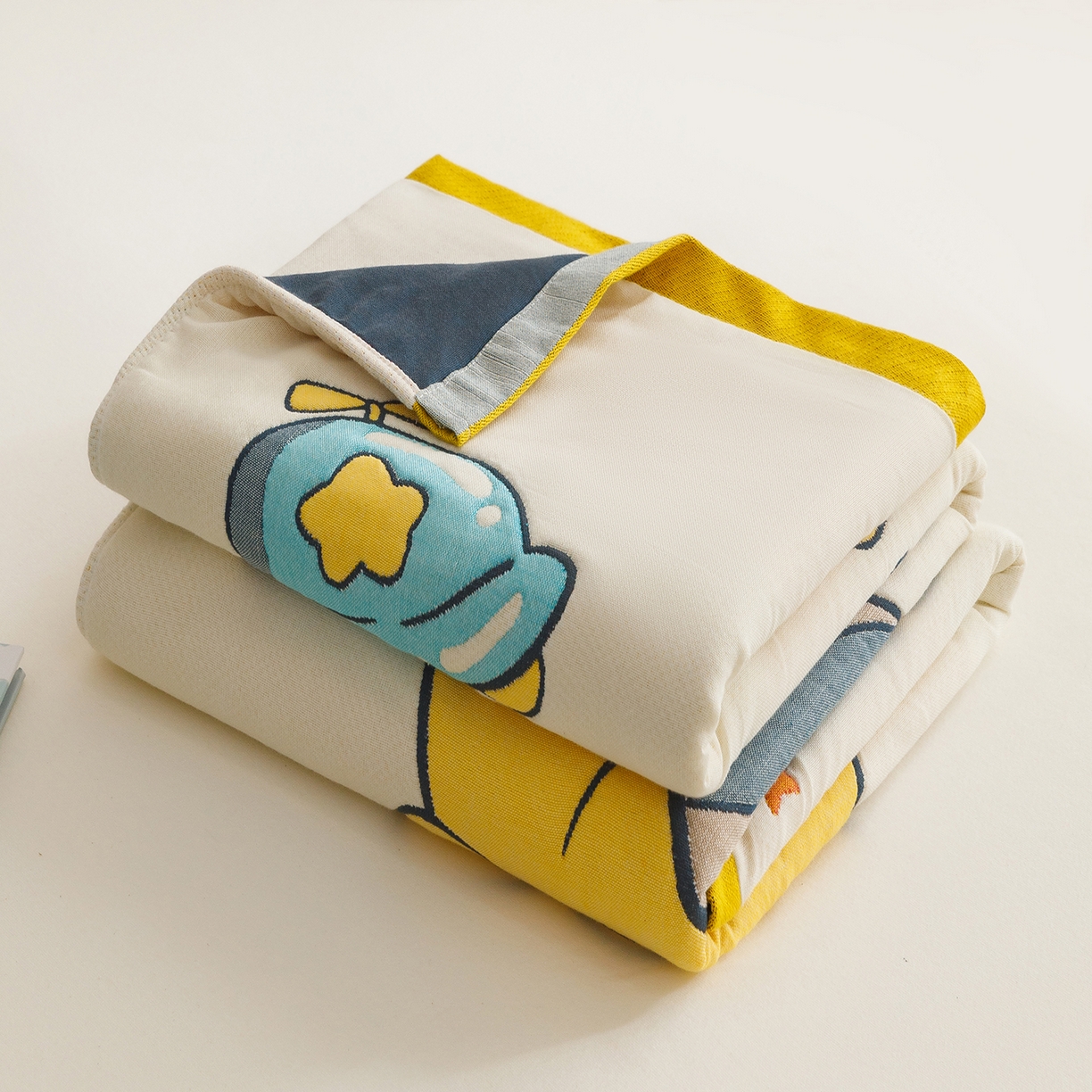 91家纺网 家纺一手货源 找家纺 （总）悦然毛巾被 2026新款卡通全棉纱布儿童盖被泡泡被毛巾被休闲毯夏被夏凉被空调被