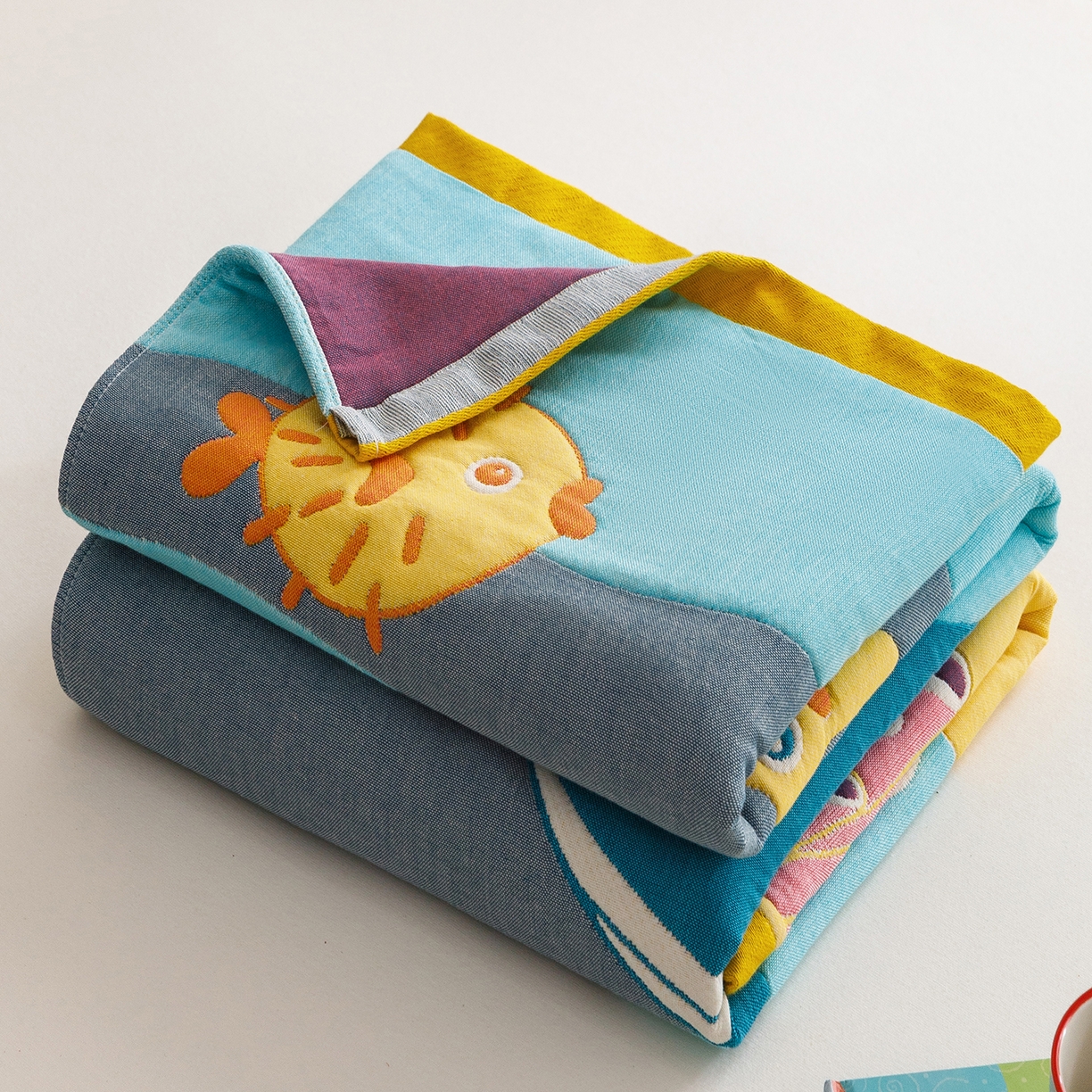 91家纺网 家纺一手货源 找家纺 （总）悦然毛巾被 2026新款卡通全棉纱布儿童盖被泡泡被毛巾被休闲毯夏被夏凉被空调被