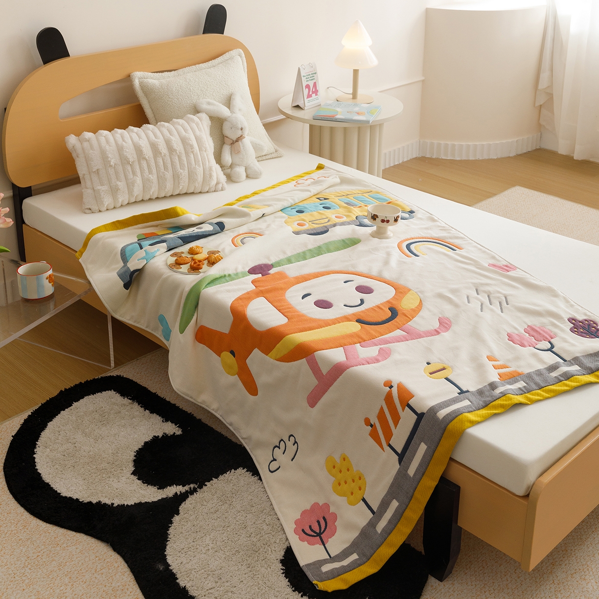 91家纺网 家纺一手货源 找家纺 （总）悦然毛巾被 2026新款卡通全棉纱布儿童盖被泡泡被毛巾被休闲毯夏被夏凉被空调被