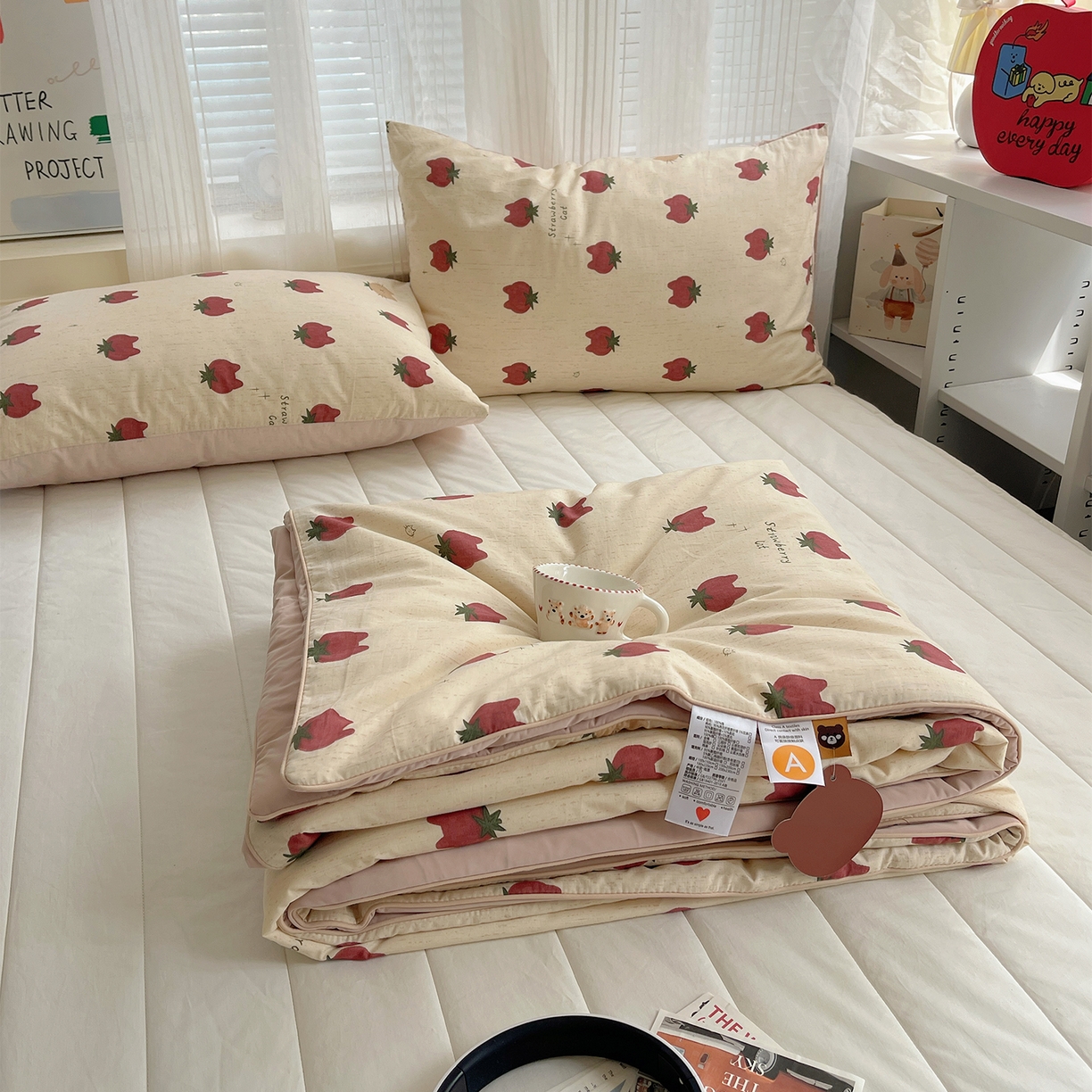 91家纺网 家纺一手货源 找家纺 桃子家居 2026新款A类原生态纯棉棉麻凉感小冰皮嵌绳工艺棉麻夏被夏凉被空调被 棉麻冰皮-盛夏