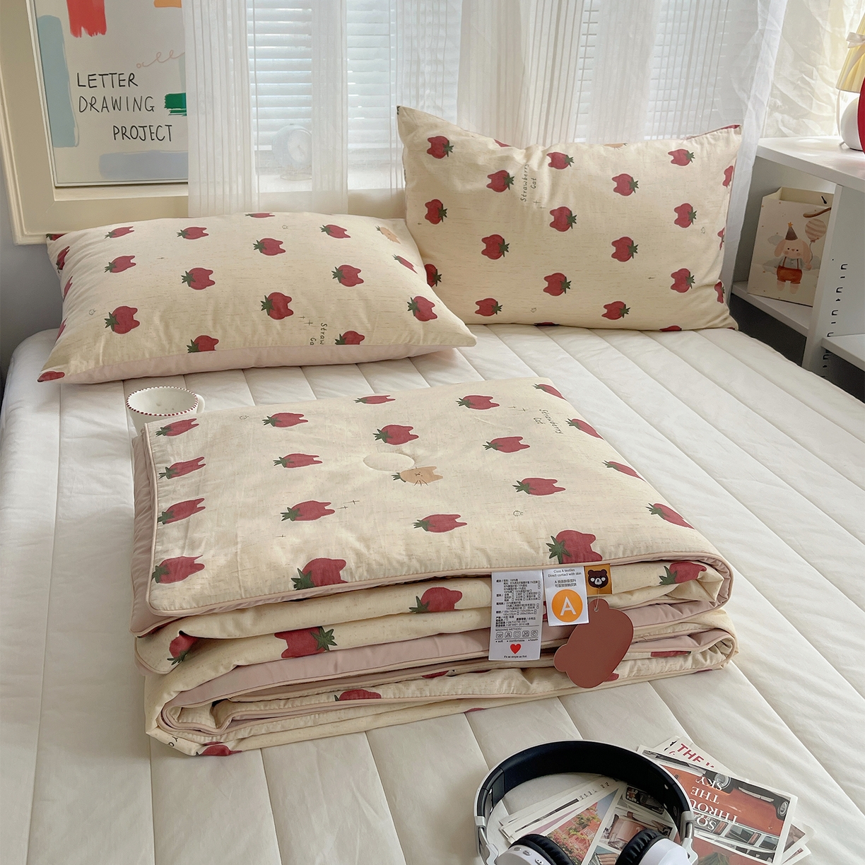 91家纺网 家纺一手货源 找家纺 桃子家居 2026新款A类原生态纯棉棉麻凉感小冰皮嵌绳工艺棉麻夏被夏凉被空调被 棉麻冰皮-盛夏