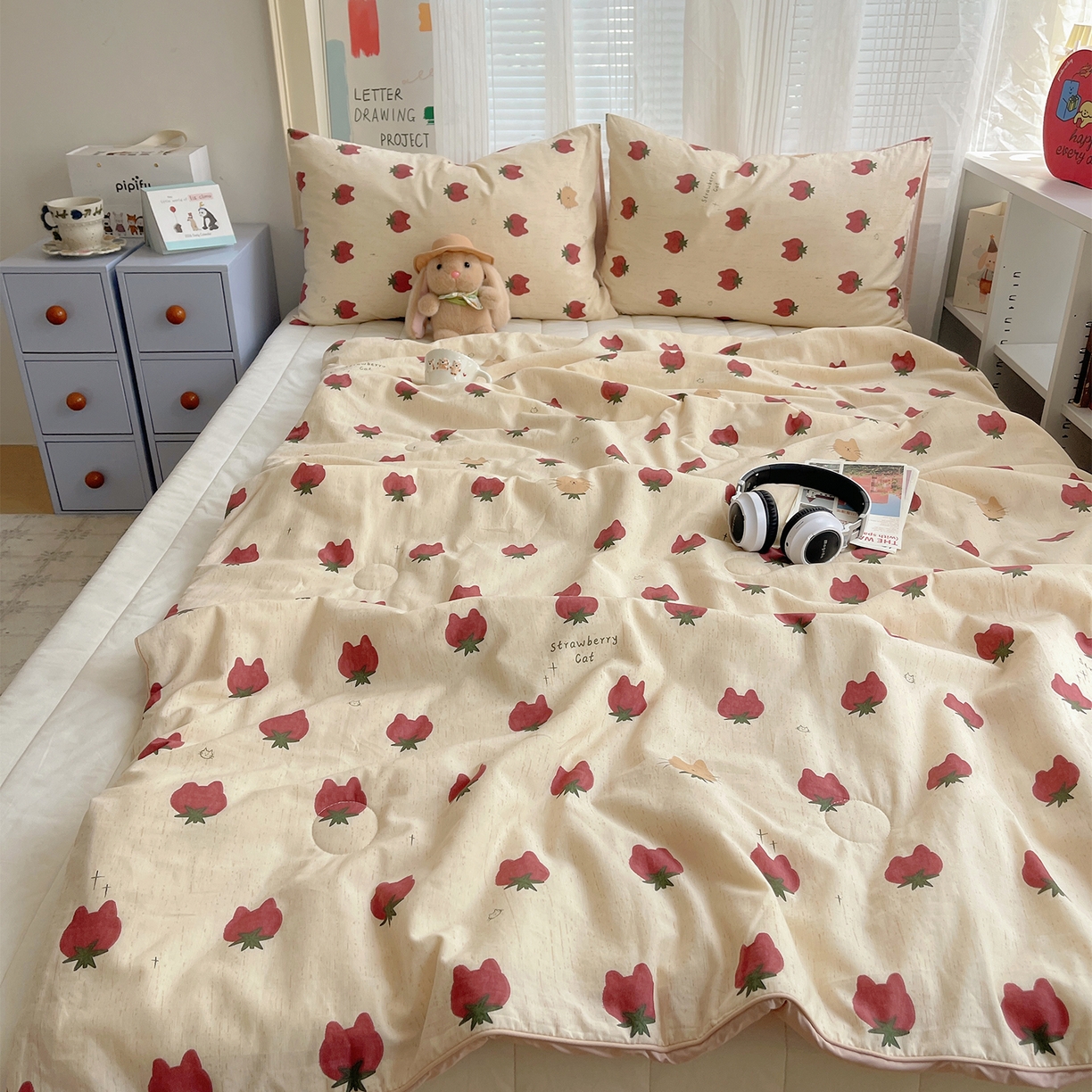 91家纺网 家纺一手货源 找家纺 桃子家居 2026新款A类原生态纯棉棉麻凉感小冰皮嵌绳工艺棉麻夏被夏凉被空调被 棉麻冰皮-盛夏