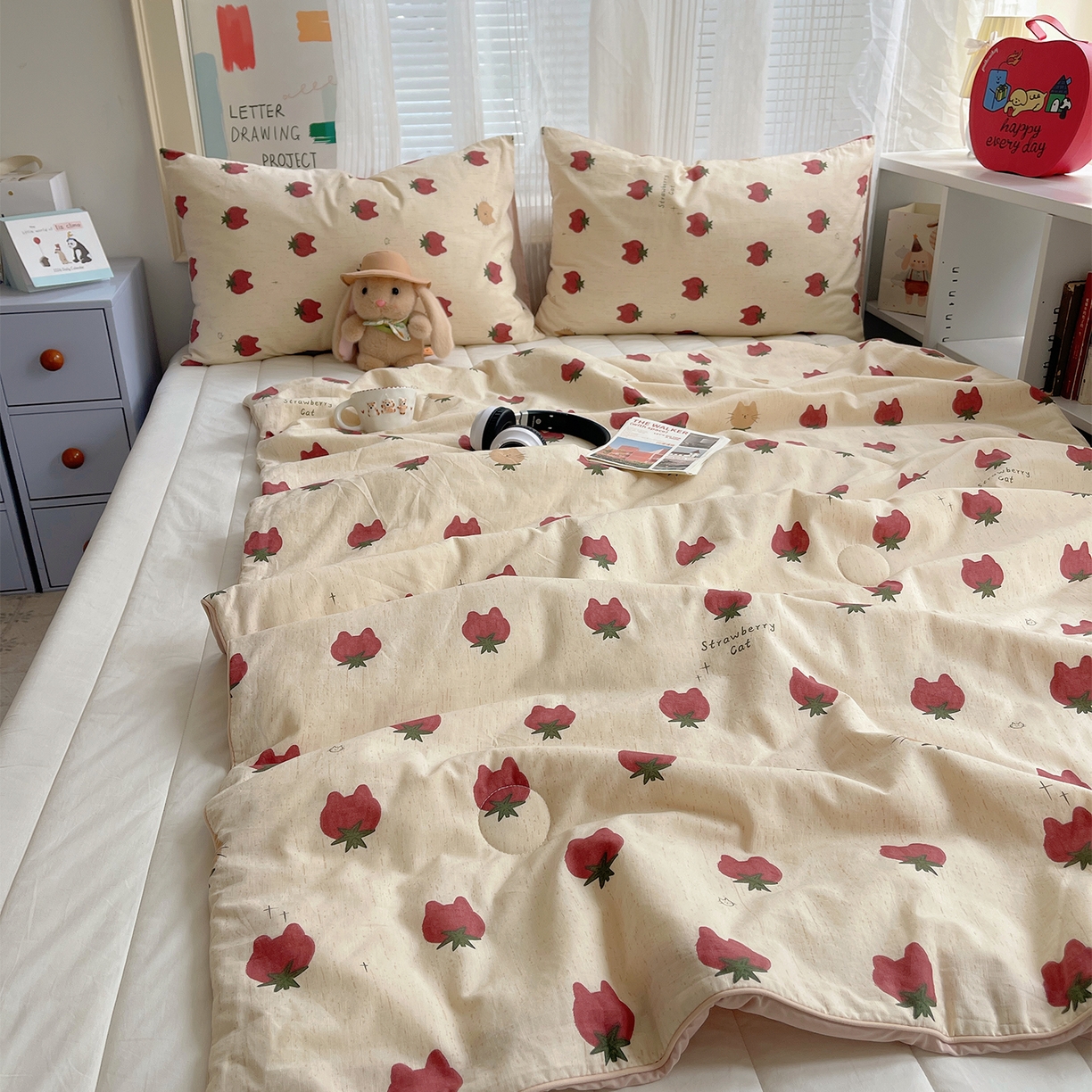 91家纺网 家纺一手货源 找家纺 桃子家居 2026新款A类原生态纯棉棉麻凉感小冰皮嵌绳工艺棉麻夏被夏凉被空调被 棉麻冰皮-盛夏