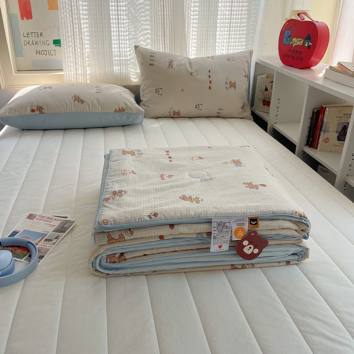 91家纺网 家纺一手货源 找家纺 桃子家居 2026新款A类原生态纯棉棉麻凉感小冰皮嵌绳工艺棉麻夏被夏凉被空调被 棉麻冰皮-森夏