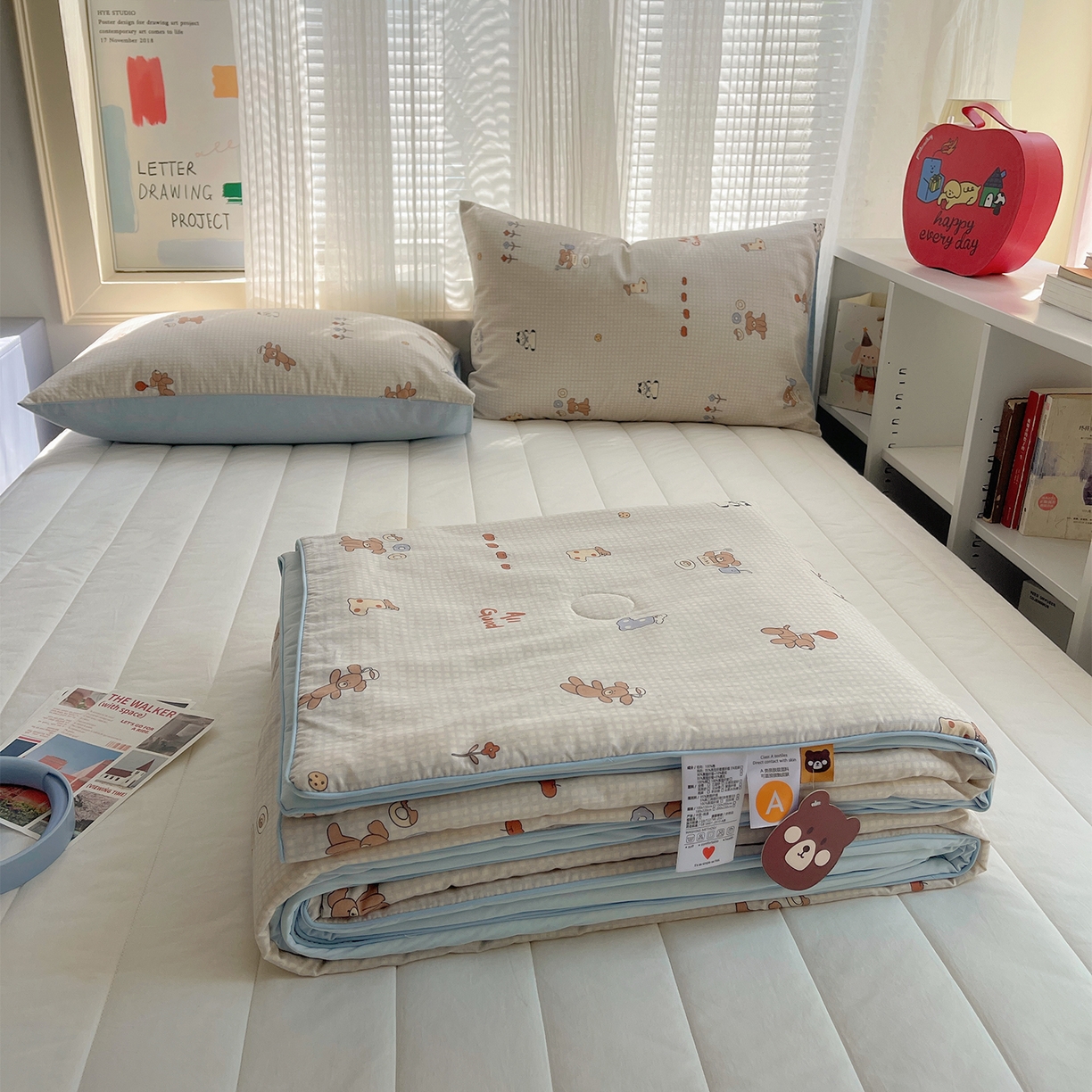 91家纺网 家纺一手货源 找家纺 桃子家居 2026新款A类原生态纯棉棉麻凉感小冰皮嵌绳工艺棉麻夏被夏凉被空调被 棉麻冰皮-森夏