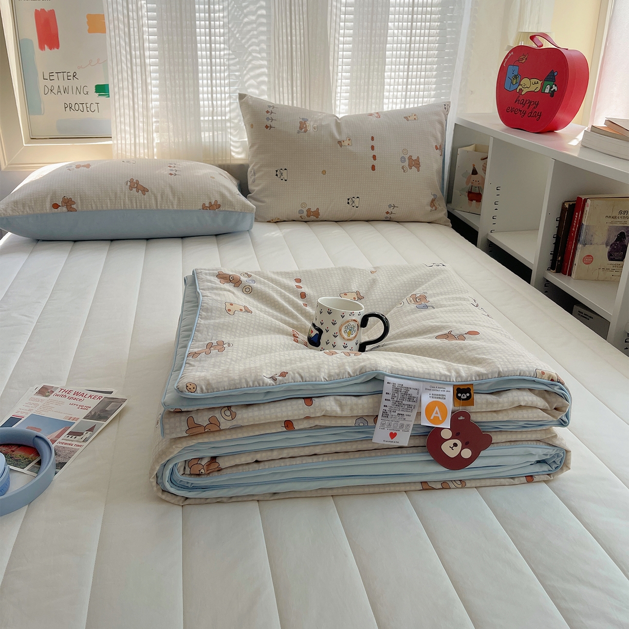 91家纺网 家纺一手货源 找家纺 桃子家居 2026新款A类原生态纯棉棉麻凉感小冰皮嵌绳工艺棉麻夏被夏凉被空调被 棉麻冰皮-森夏