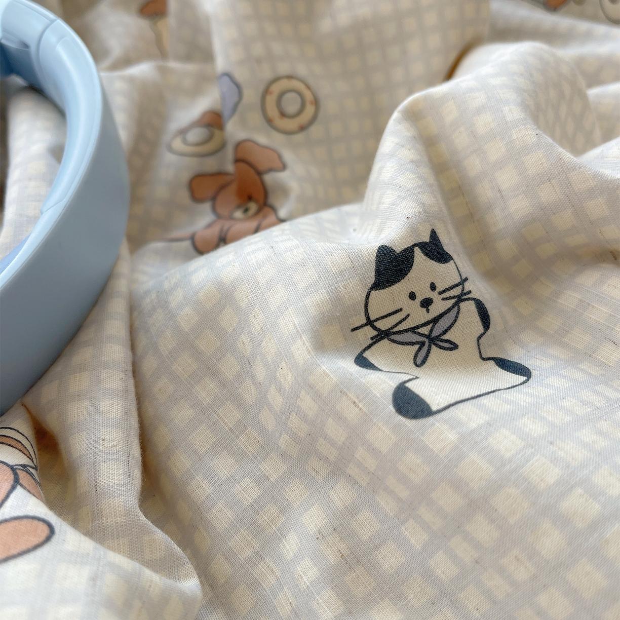 91家纺网 家纺一手货源 找家纺 桃子家居 2026新款A类原生态纯棉棉麻凉感小冰皮嵌绳工艺棉麻夏被夏凉被空调被 棉麻冰皮-森夏