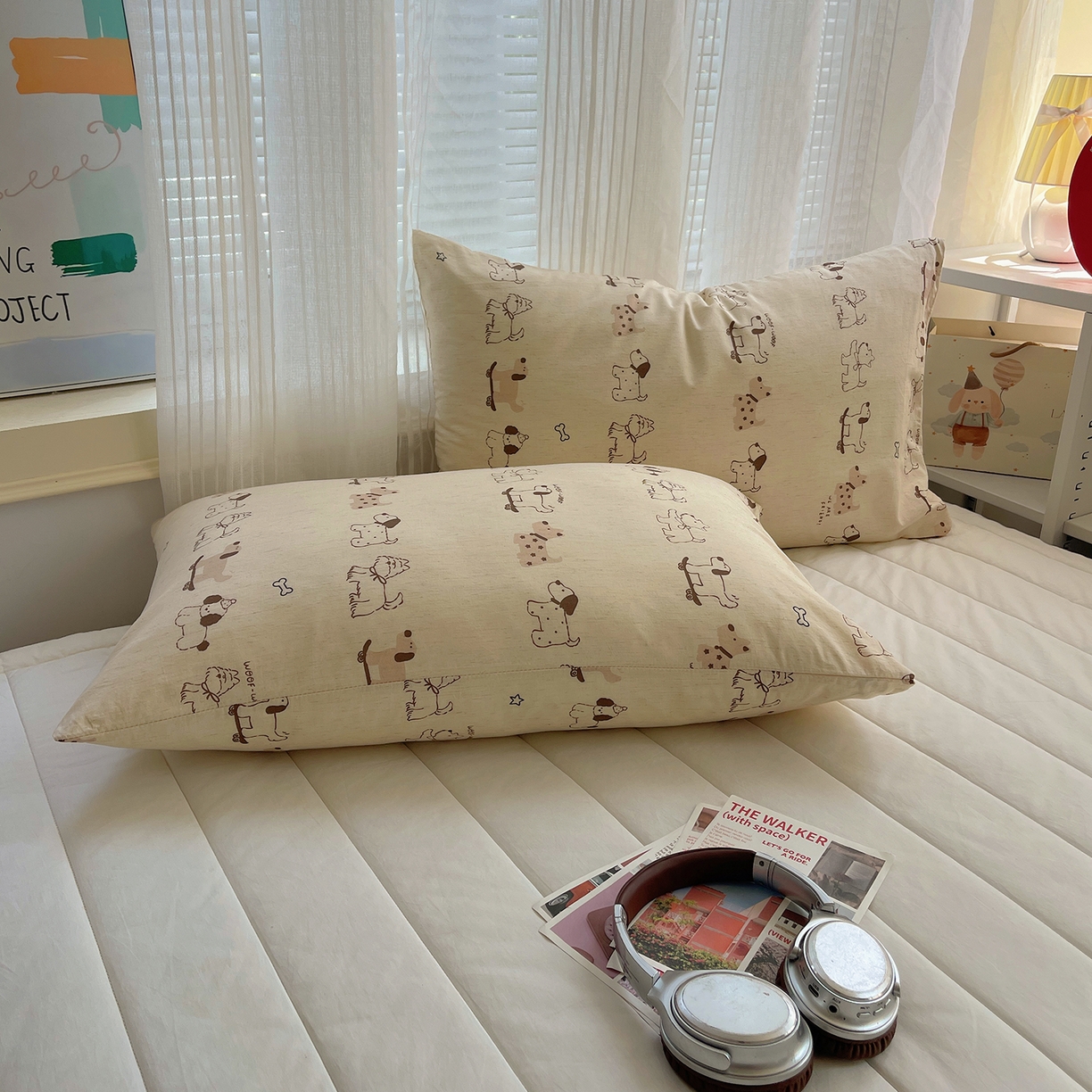 91家纺网 家纺一手货源 找家纺 桃子家居 2026新款A类原生态纯棉棉麻凉感小冰皮嵌绳工艺棉麻夏被夏凉被空调被 棉麻冰皮-小狗日记