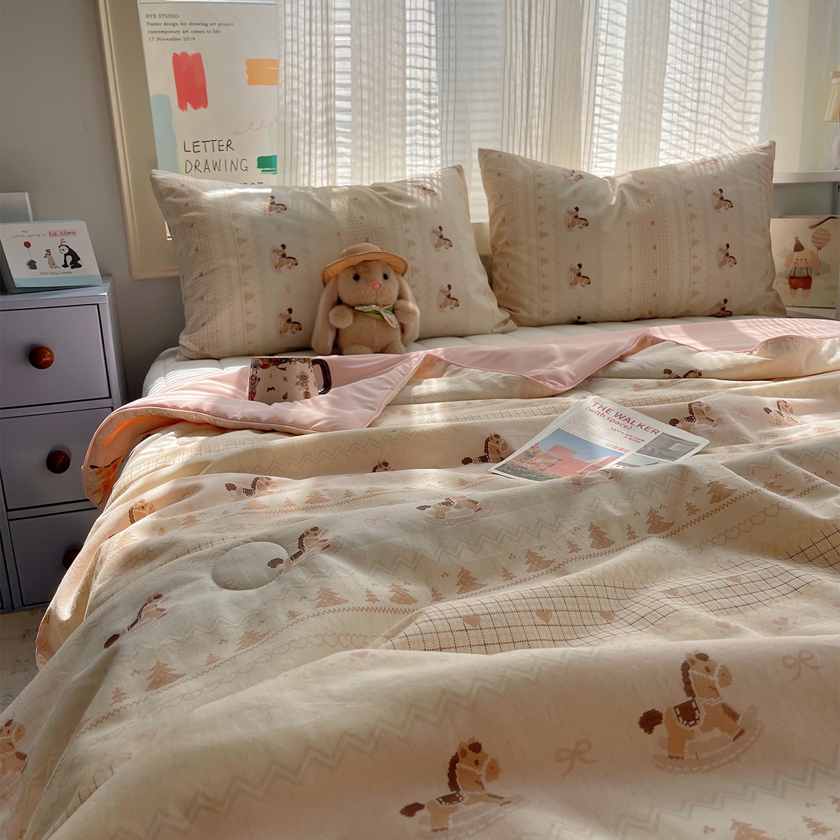 91家纺网 家纺一手货源 找家纺 桃子家居 2026新款A类原生态纯棉棉麻凉感小冰皮嵌绳工艺棉麻夏被夏凉被空调被 棉麻冰皮-夏日宝莉