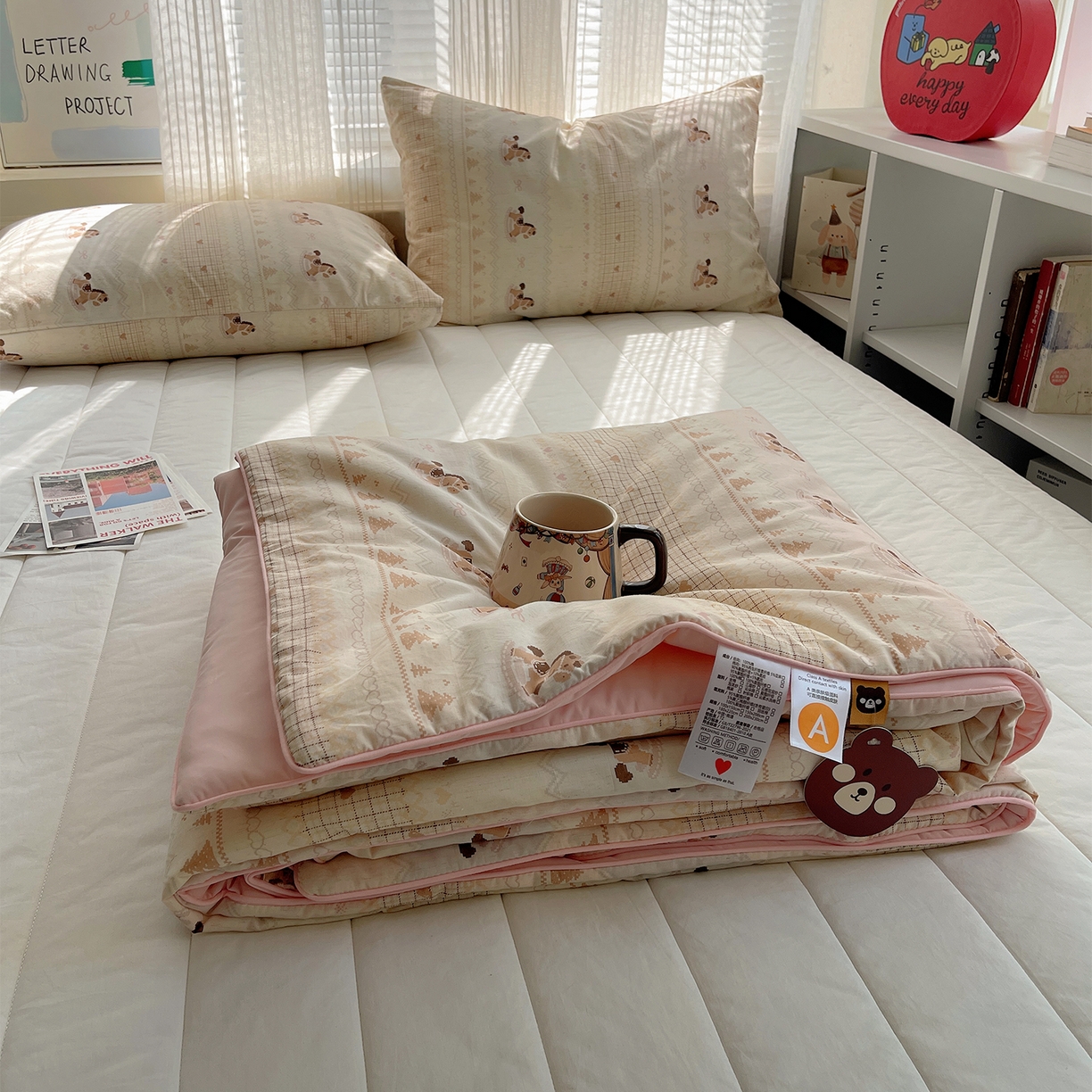 91家纺网 家纺一手货源 找家纺 桃子家居 2026新款A类原生态纯棉棉麻凉感小冰皮嵌绳工艺棉麻夏被夏凉被空调被 棉麻冰皮-夏日宝莉