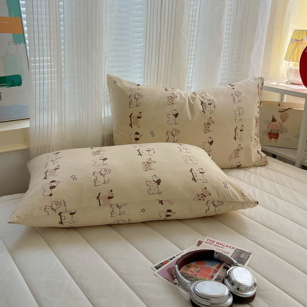 91家纺网 家纺一手货源 找家纺 桃子家居 2026新款A类原生态纯棉棉麻凉感小冰皮嵌绳工艺棉麻夏被夏凉被空调被 棉麻冰皮-小狗日记