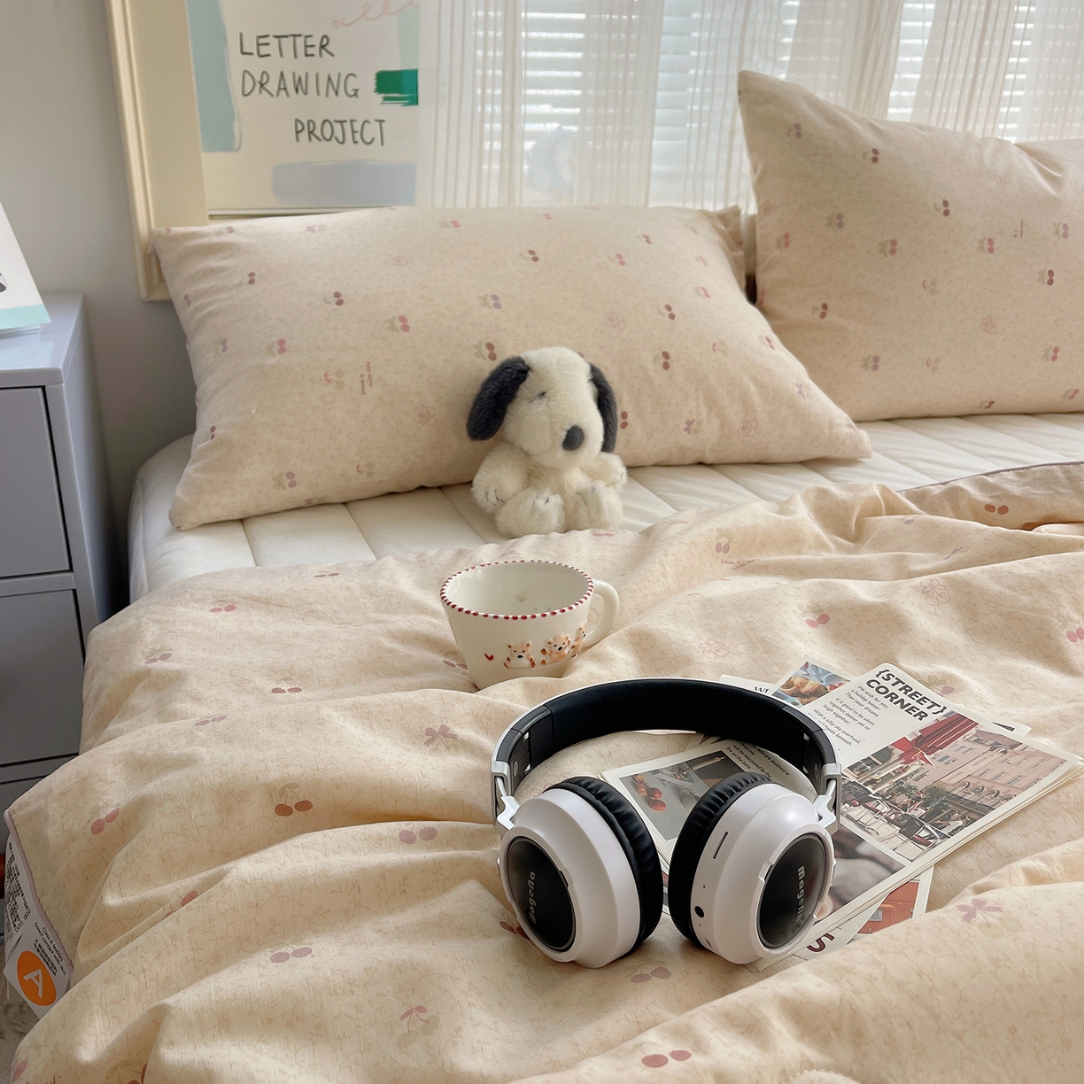 91家纺网 家纺一手货源 找家纺 桃子家居 2026新款A类原生态纯棉棉麻凉感小冰皮嵌绳工艺棉麻夏被夏凉被空调被 棉麻冰皮-奶芙樱桃