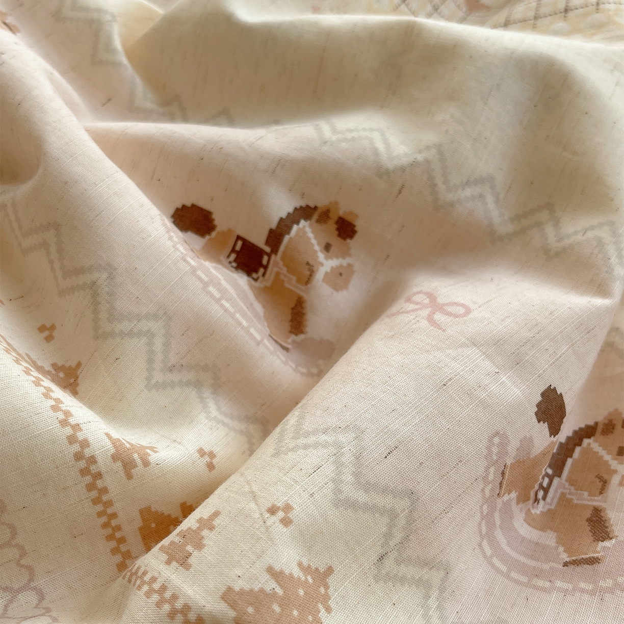 91家纺网 家纺一手货源 找家纺 桃子家居 2026新款A类原生态纯棉棉麻凉感小冰皮嵌绳工艺棉麻夏被夏凉被空调被 棉麻冰皮-夏日宝莉