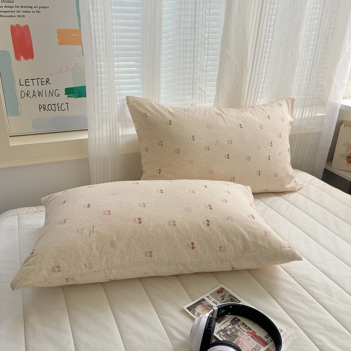 91家纺网 家纺一手货源 找家纺 桃子家居 2026新款A类原生态纯棉棉麻凉感小冰皮嵌绳工艺棉麻夏被夏凉被空调被 棉麻冰皮-奶芙樱桃