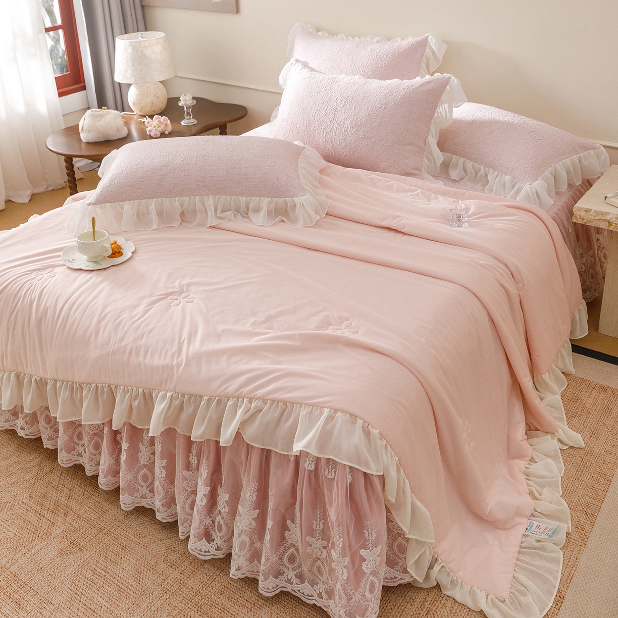 91家纺网 家纺一手货源 找家纺 （总）好儿喜家纺 2026新款软凉席空调软席乙纶凉席床裙可机洗夏被