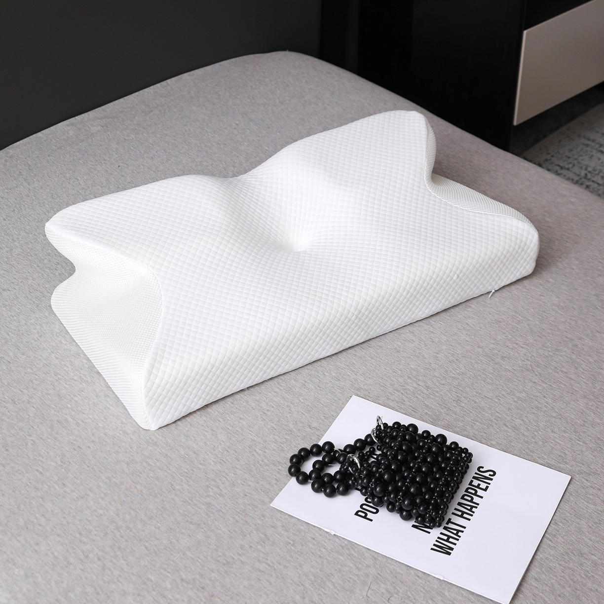 91家纺网 家纺一手货源 找家纺 （总）圣靓家纺 2026新款跨境外贸飞机枕小牛角枕蝶形记忆枕记忆棉枕头枕芯颈椎枕蝴蝶护颈枕