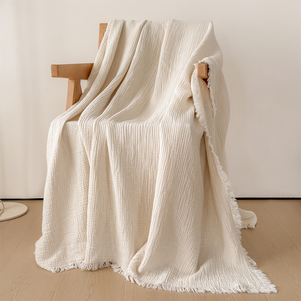 麦肯锡 2026新款午休亚麻毯毛毯盖毯多功能毯 产品图