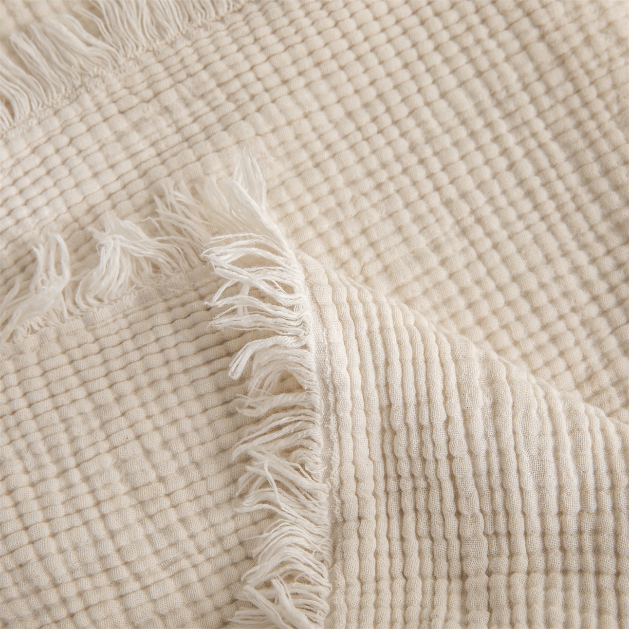 91家纺网 家纺一手货源 找家纺 麦肯锡 2026新款午休亚麻毯毛毯盖毯多功能毯 产品图