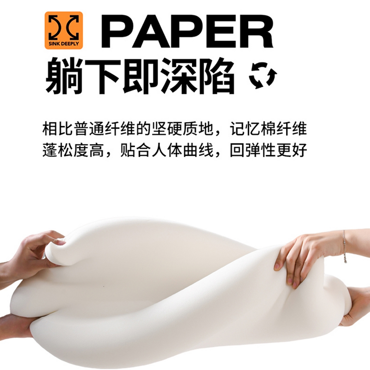 91家纺网 家纺一手货源 找家纺 圣靓家纺 【源头厂家】2026新款厂家直销云朵记忆枕某朵酒店同款零压力记忆枕枕头深睡慢回弹记忆棉枕芯 云朵护颈记忆枕-白色