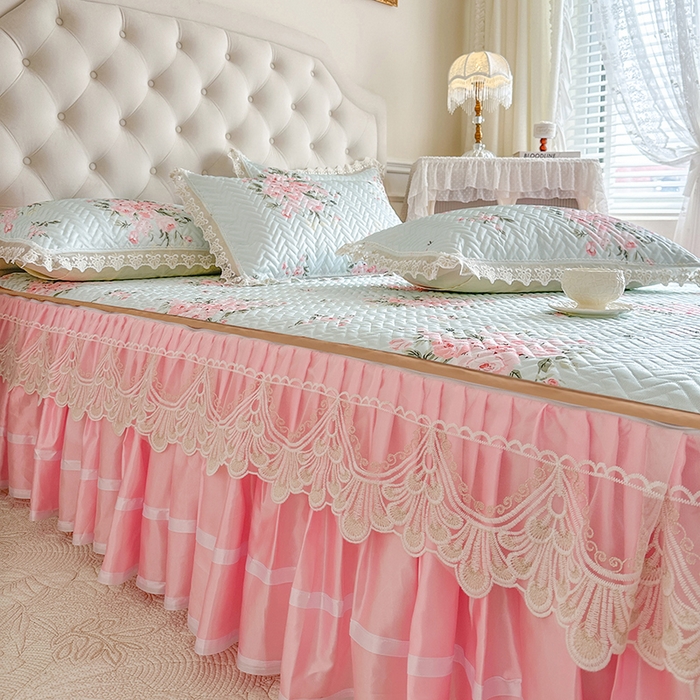 91家纺网 家纺一手货源 找家纺 （总）网红馆（ck家纺） 2026新款夹棉印花冰丝凉席凉席席子三件套