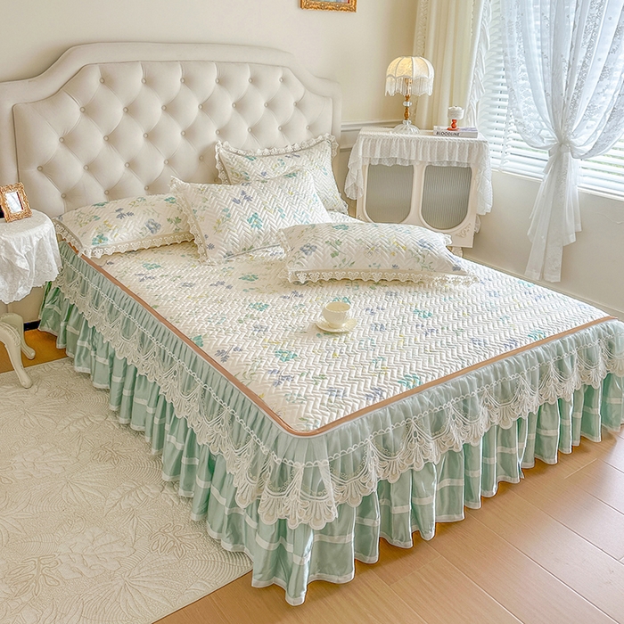 91家纺网 家纺一手货源 找家纺 （总）网红馆（ck家纺） 2026新款夹棉印花冰丝凉席凉席席子三件套