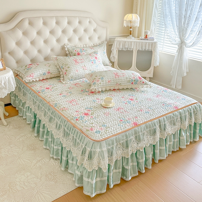 91家纺网 家纺一手货源 找家纺 （总）网红馆（ck家纺） 2026新款夹棉印花冰丝凉席凉席席子三件套