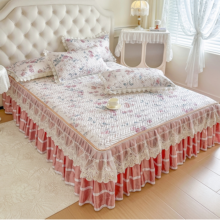 91家纺网 家纺一手货源 找家纺 （总）网红馆（ck家纺） 2026新款夹棉印花冰丝凉席凉席席子三件套