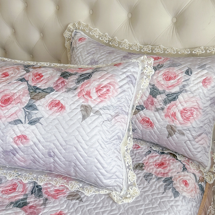 91家纺网 家纺一手货源 找家纺 网红馆（ck家纺） 2026新款夹棉印花冰丝凉席凉席席子三件套 花里