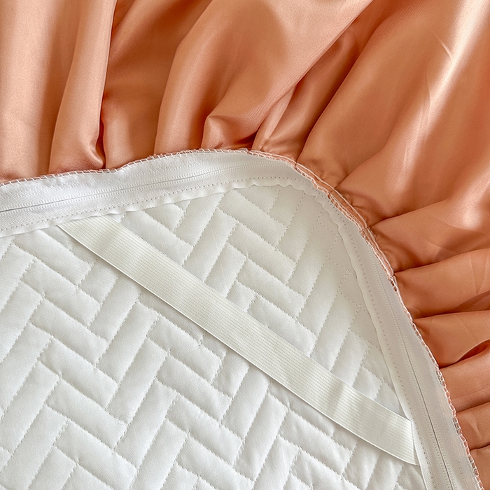 91家纺网 家纺一手货源 找家纺 网红馆（ck家纺） 2026新款夹棉印花冰丝凉席凉席席子三件套 花里