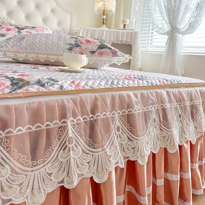 91家纺网 家纺一手货源 找家纺 网红馆（ck家纺） 2026新款夹棉印花冰丝凉席凉席席子三件套 花里