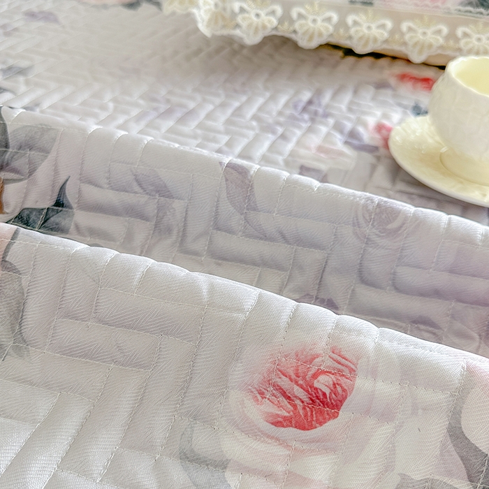 91家纺网 家纺一手货源 找家纺 网红馆（ck家纺） 2026新款夹棉印花冰丝凉席凉席席子三件套 花里