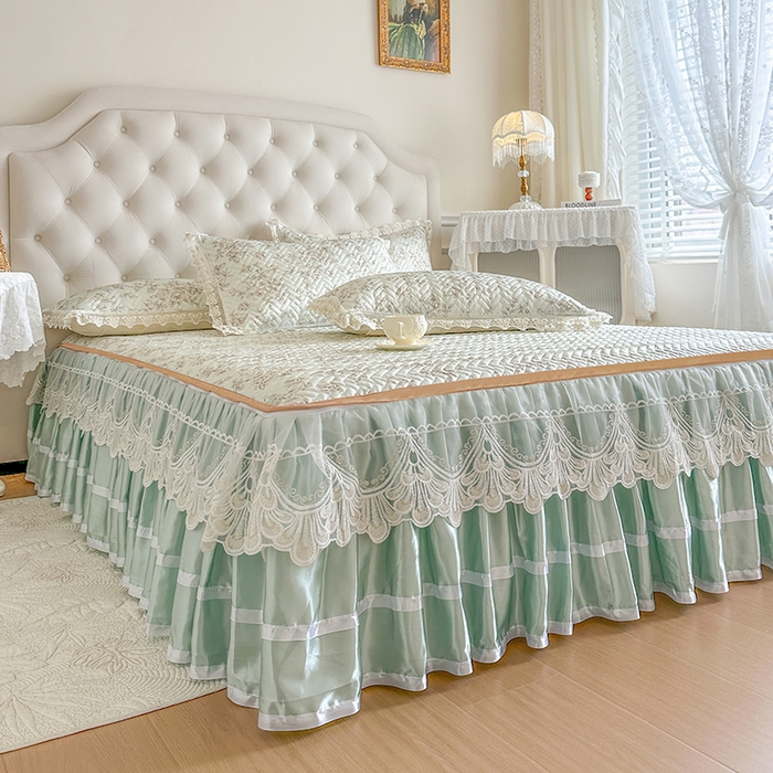 91家纺网 家纺一手货源 找家纺 网红馆（ck家纺） 2026新款夹棉印花冰丝凉席凉席席子三件套 今夕