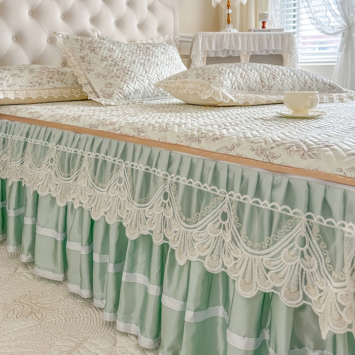 91家纺网 家纺一手货源 找家纺 网红馆（ck家纺） 2026新款夹棉印花冰丝凉席凉席席子三件套 今夕