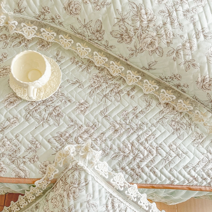 91家纺网 家纺一手货源 找家纺 网红馆（ck家纺） 2026新款夹棉印花冰丝凉席凉席席子三件套 今夕