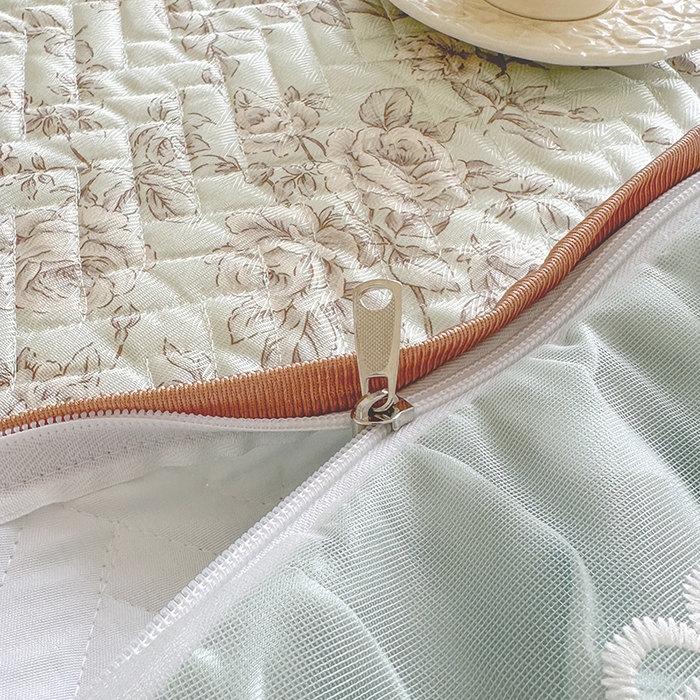 91家纺网 家纺一手货源 找家纺 网红馆（ck家纺） 2026新款夹棉印花冰丝凉席凉席席子三件套 今夕