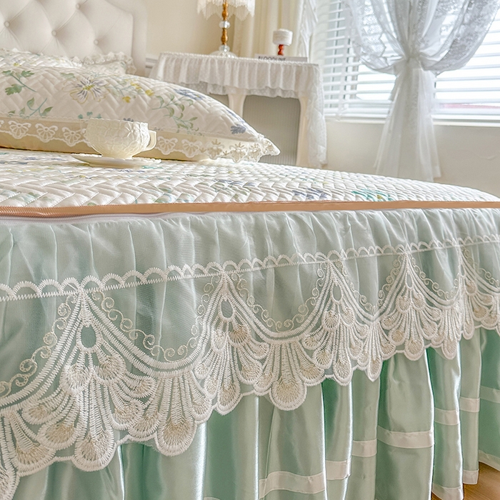 91家纺网 家纺一手货源 找家纺 网红馆（ck家纺） 2026新款夹棉印花冰丝凉席凉席席子三件套 香草