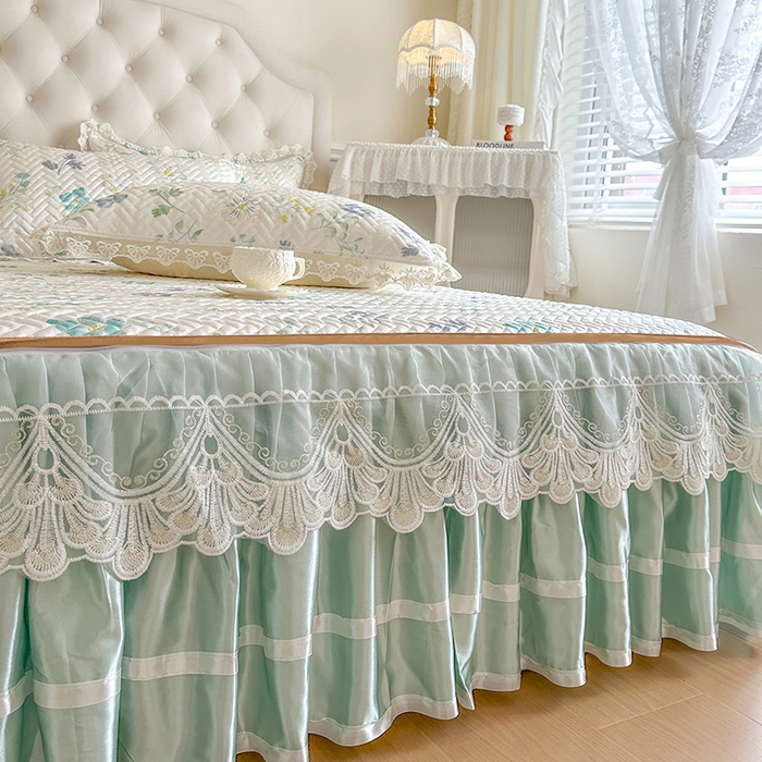 91家纺网 家纺一手货源 找家纺 网红馆（ck家纺） 2026新款夹棉印花冰丝凉席凉席席子三件套 香草