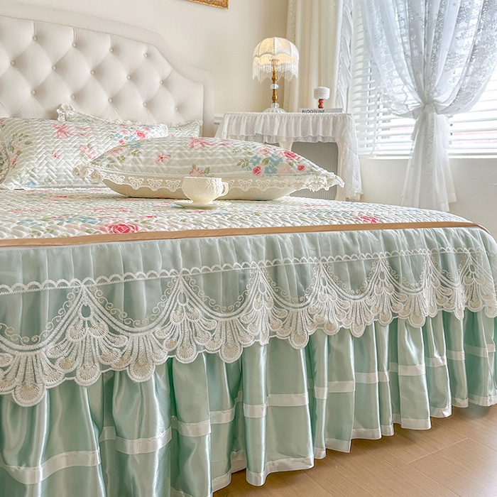 91家纺网 家纺一手货源 找家纺 网红馆（ck家纺） 2026新款夹棉印花冰丝凉席凉席席子三件套 小情歌