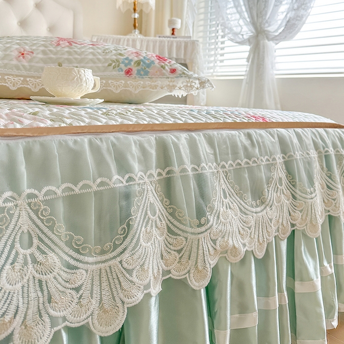 91家纺网 家纺一手货源 找家纺 网红馆（ck家纺） 2026新款夹棉印花冰丝凉席凉席席子三件套 小情歌