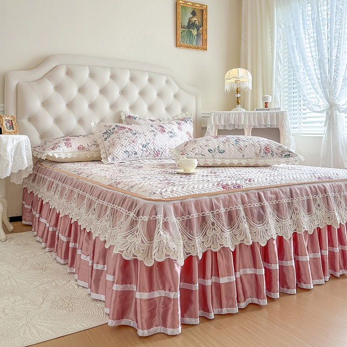 91家纺网 家纺一手货源 找家纺 网红馆（ck家纺） 2026新款夹棉印花冰丝凉席凉席席子三件套 雅蔓