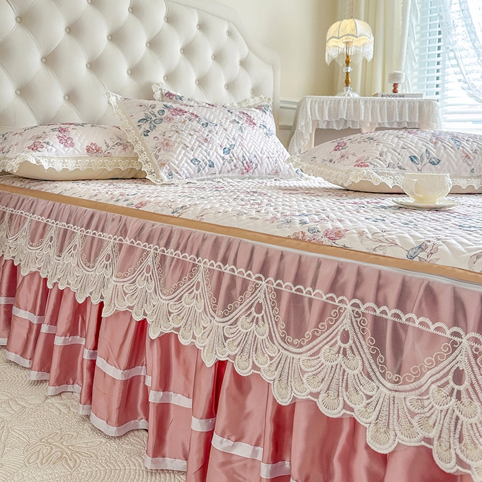 91家纺网 家纺一手货源 找家纺 网红馆（ck家纺） 2026新款夹棉印花冰丝凉席凉席席子三件套 雅蔓