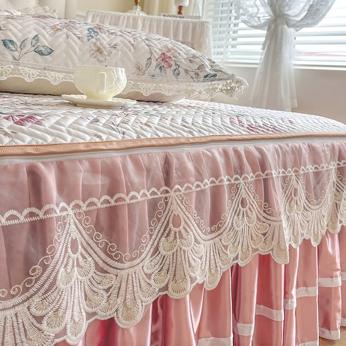 91家纺网 家纺一手货源 找家纺 网红馆（ck家纺） 2026新款夹棉印花冰丝凉席凉席席子三件套 雅蔓