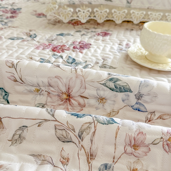 91家纺网 家纺一手货源 找家纺 网红馆（ck家纺） 2026新款夹棉印花冰丝凉席凉席席子三件套 雅蔓