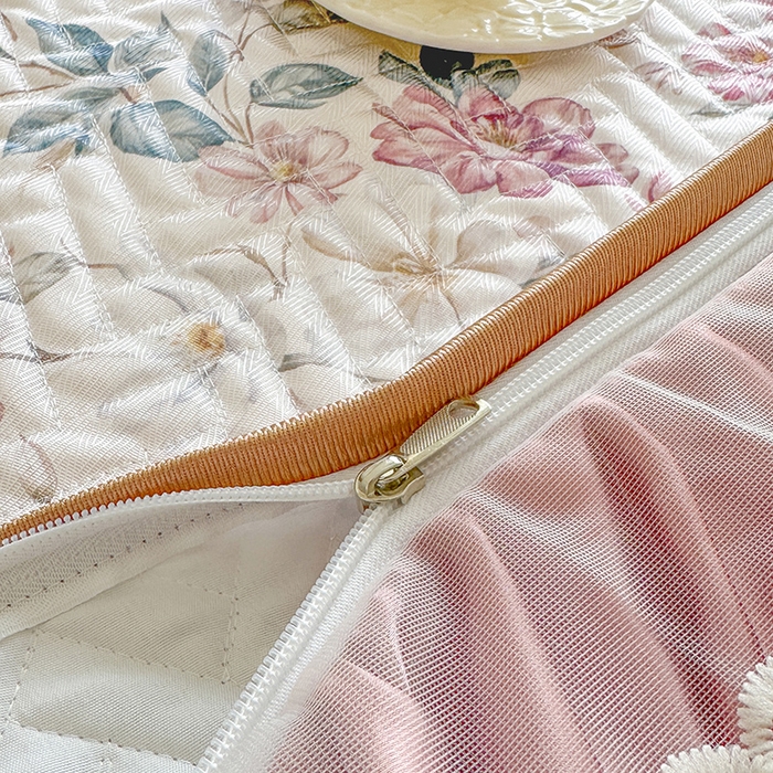 91家纺网 家纺一手货源 找家纺 网红馆（ck家纺） 2026新款夹棉印花冰丝凉席凉席席子三件套 雅蔓