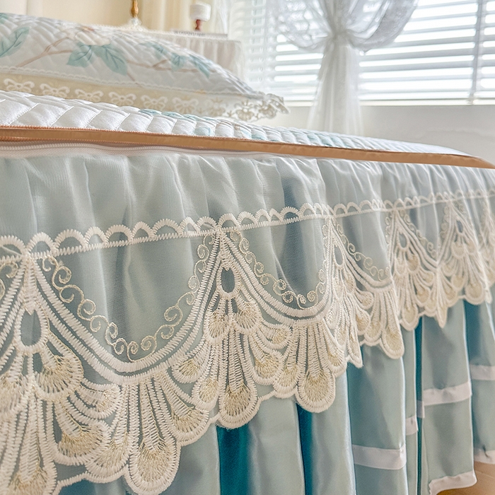 91家纺网 家纺一手货源 找家纺 网红馆（ck家纺） 2026新款夹棉印花冰丝凉席凉席席子三件套 悠然