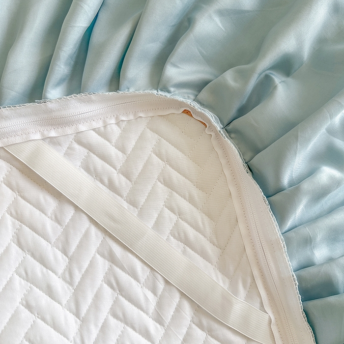 91家纺网 家纺一手货源 找家纺 网红馆（ck家纺） 2026新款夹棉印花冰丝凉席凉席席子三件套 悠然