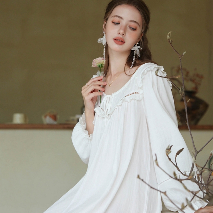 （总）2026新款法式睡裙新款少女春秋季公主大码甜美长袖长裙宽松睡衣批发家居服