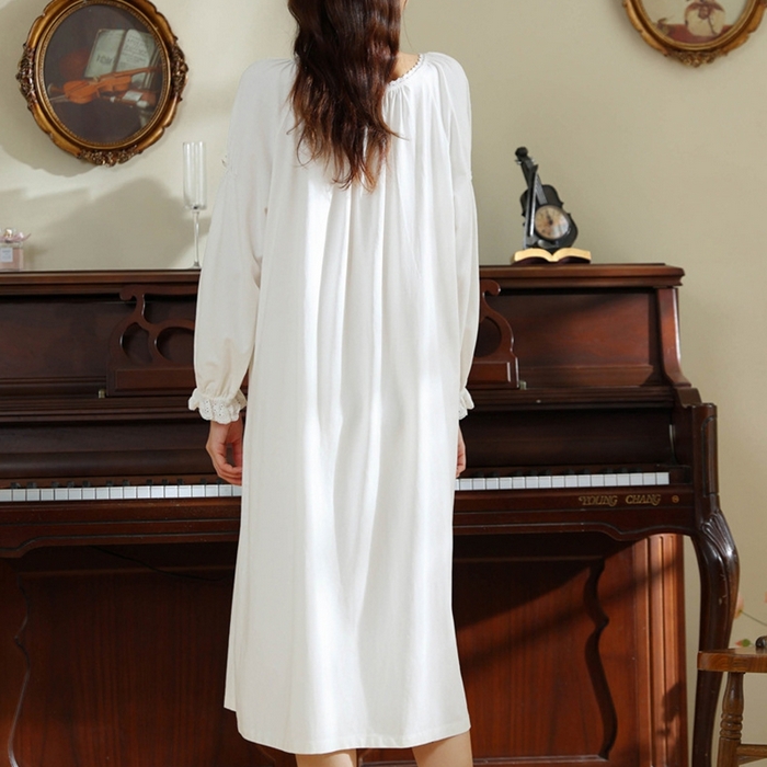 91家纺网 家纺一手货源 找家纺 （总）洛兰沙家居馆 法式宫廷风睡裙春秋季新款长袖公主风甜美睡衣少女宽松薄家居服